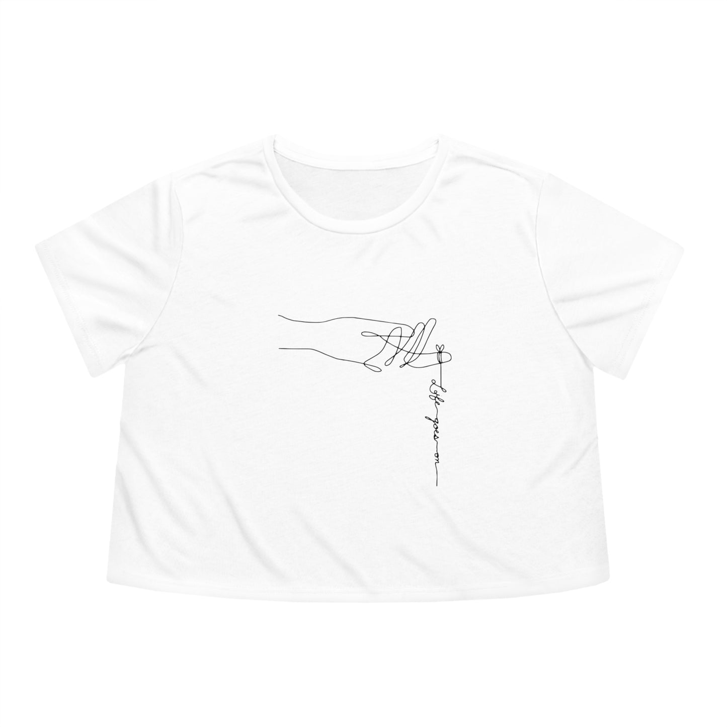 Life Goes On Flowy Crop Tee